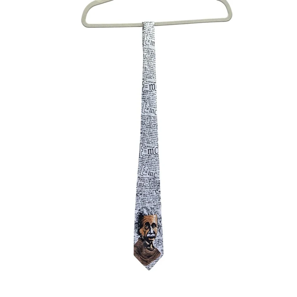 Steven Harris Mens Neck Tie Necktie Albert Einstein E=MC2 Novelty Whimisical‎